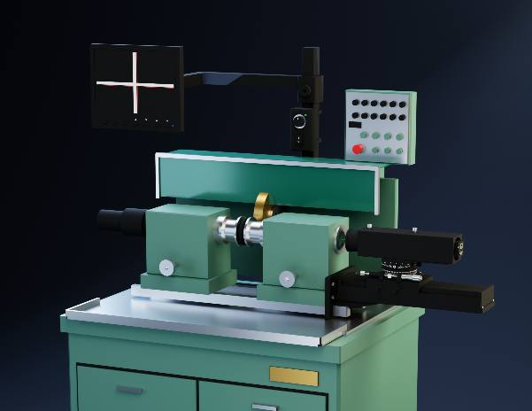 Concept rendering of a mounted transmission centering instrument